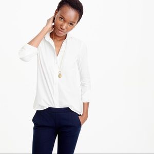 J Crew Boy Shirt in Classic White